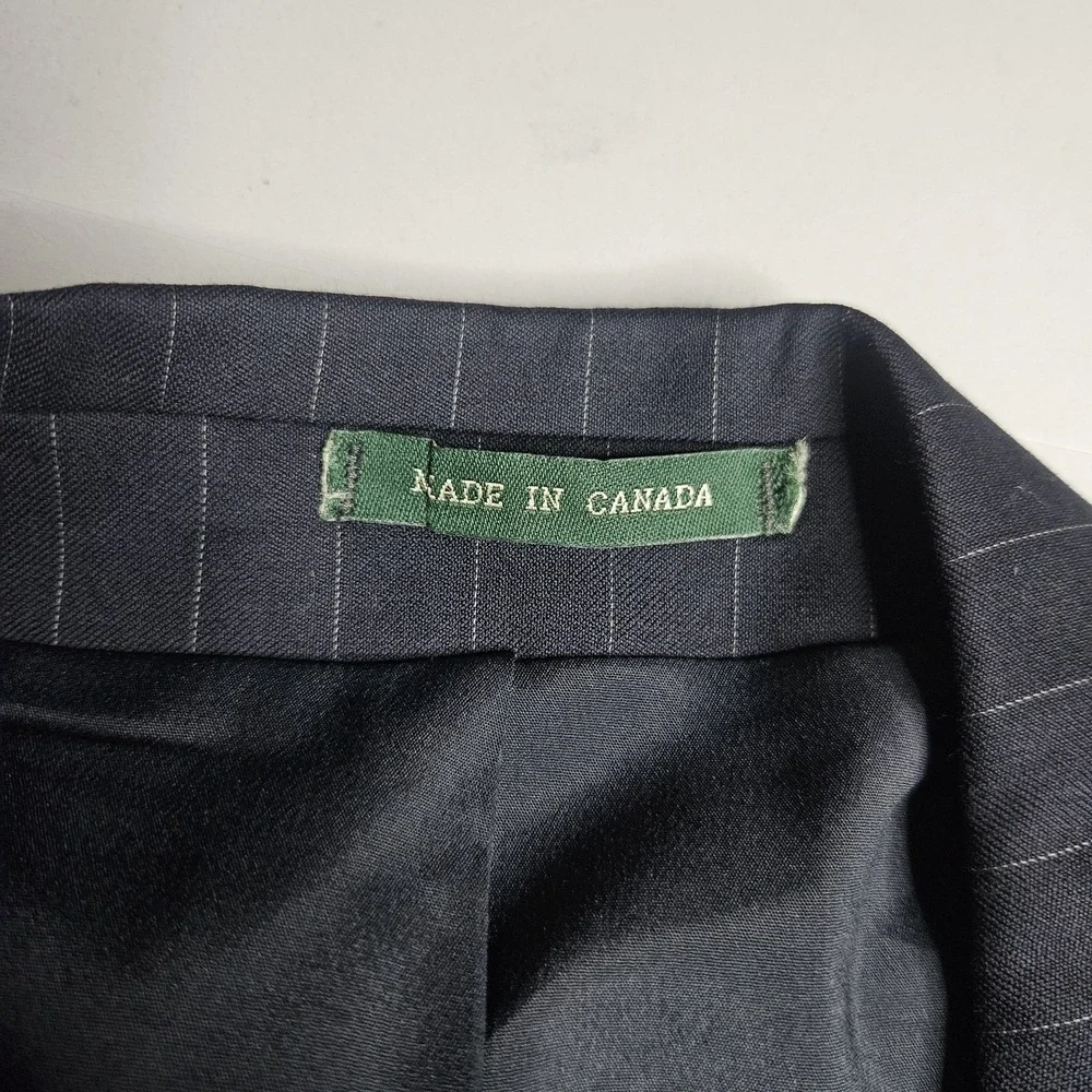 Ralph‎ Lauren Mens Blazer 46L Navy Wool Pinstripe Sport Coat Suit Jacket